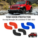 2er-Pack für Jeep Wrangler JK JL Gladiator JT 2007-2023+ vordere Stoßstangenhaken-Abdeckungen Anhängerkupplungsschutz Auto Zubehör Neu