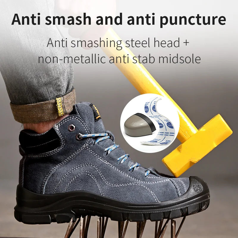 Safety Shoes Men's High Quality Industrial Work Boots Man for Work  Protection for the Feet Work Wear Free Shipping