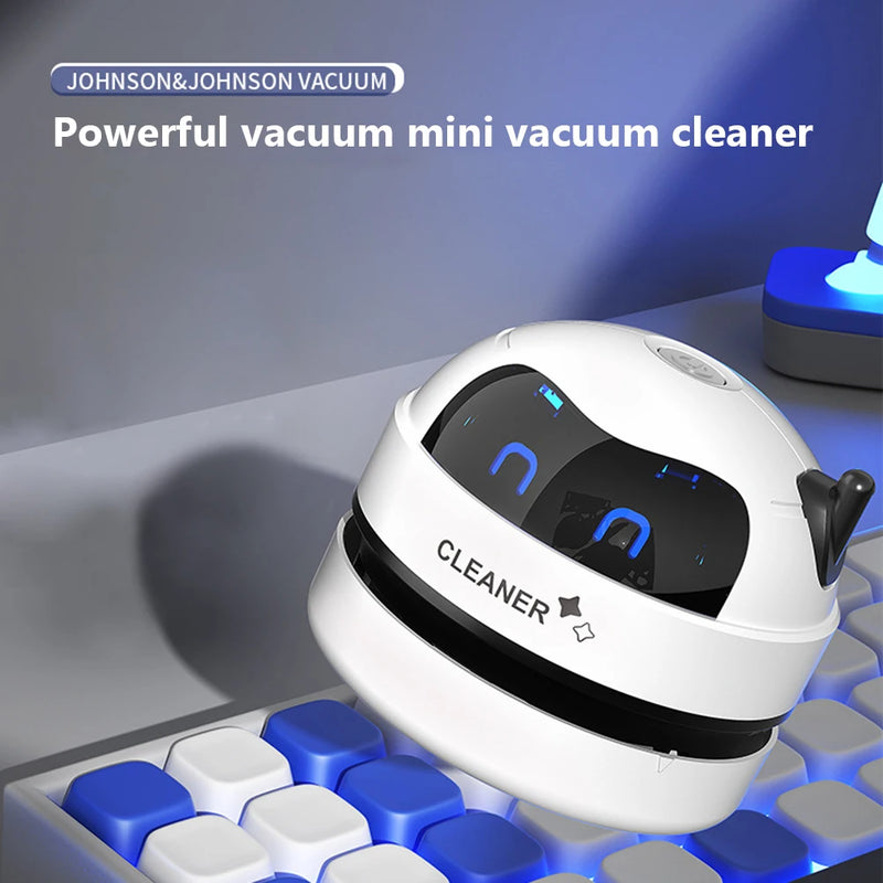 Desktop Vacuum Cleaner Portable Wireless Vacuum Cleaner 500mAh USB Rechargeable with Detachable Nozzle for Home Office Keyboard