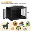 Dog Cage Furniture, 100 Cm Dog Box for Home, Sliding Doors, 2 Doors, Modern Wooden Indoor Dog Box for Small/Medium/Large Dogs