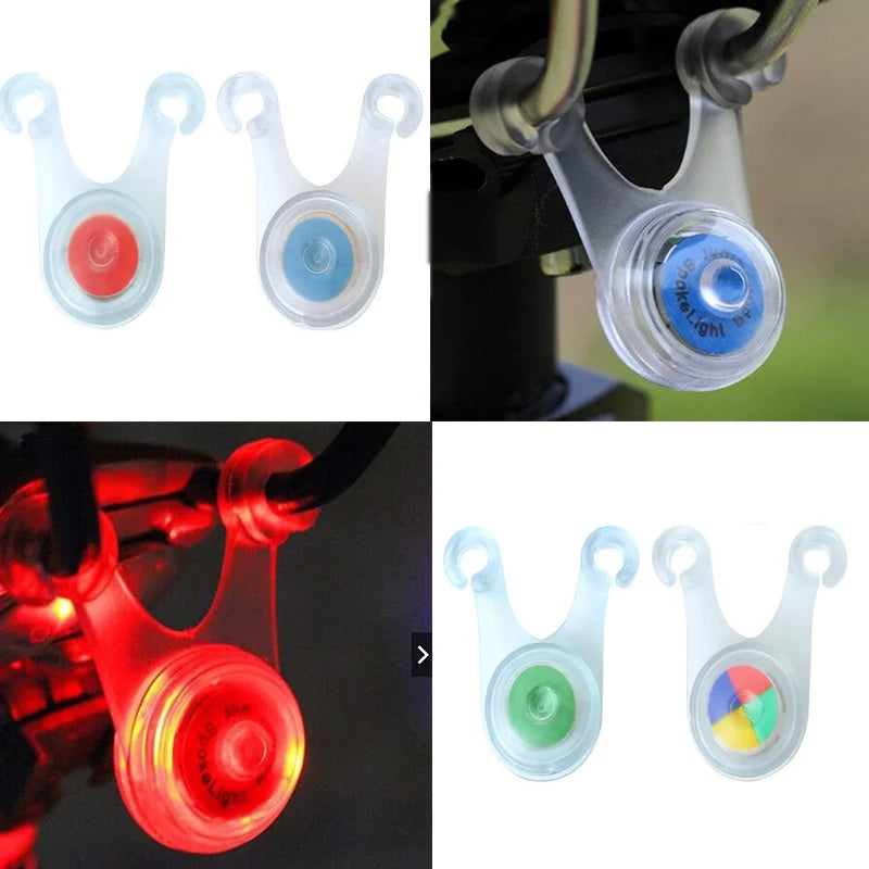 Bicycle Wheel Spoke Light 3-mode LED Neon Light Waterproof Safety Warning Light Easy To Install Cycling Accessories with Battery