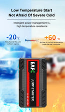 EAFC Jump Starter Power Bank 12V Booster for Car Start 600A Quick Charger Auto Starting Device Powerbank Device Petrol Diesel