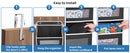 Over the Door 5‑Shelf Organizer, Large Pockets, Anti‑Tilt 44lb Load, Hanging Storage for Bedroom, Bathroom, Pantry, Nursery, Bla