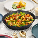 4pcs/1pc Cast Iron Frying Pan/Iron Pot Non-Stick Omelette Pan Home Steak Skillet Gas Stove Induction Saucepan with Double Drip-Spouts