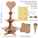 Kraft Paper Wedding Confetti Cone Holder Support for Wedding Decor Confetti Cones Stand Box Tray Fake Flower Wedding Paper Cones