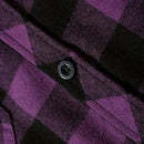 Fall Spring Men Hooded Shirt Color Matching Plaid Print Single-breasted Male Shirt Coat Casual Drawstring Long Sleeves Outerwear