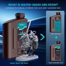 SUNLU 2KG Water Washable / Water Washable ABS Resin Resin 1000G/Bottle 405nm Rapid UV-Curing Photopolymer Resin For LCD 3D Print