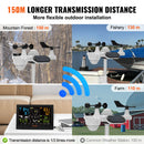 SucceBuy 7-in-1 Wireless Weather Station 7.5in Large Color Display Digital Home Weather Station for Forecast Data, Alarm, Alerts
