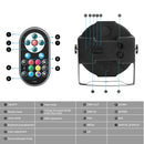Datewink 4PCS 36LEDs Flat Par Lights With Bag RGB-Bühnenbeleuchtungseffekt DMX512 für DJ, Disco, Hochzeit, Party, Nachtclub, Weihnachten