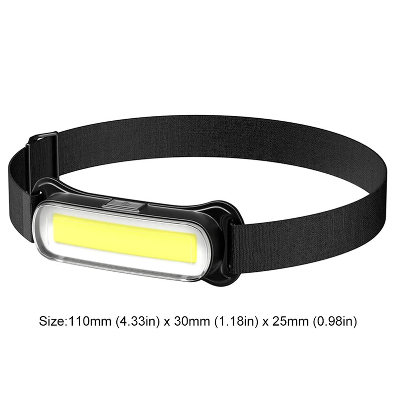 USB Rechargeable LED Headlamp Waterproof Head Lamp Adjustable Headband Head Light for Outdoor Camping Running Cycling Fishing