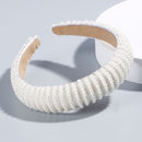 Full Crystal Luxury Hair Accessories Hairbands Sparkly Padded Rhinestones Headbands Headdress Black White Pink Women Headband