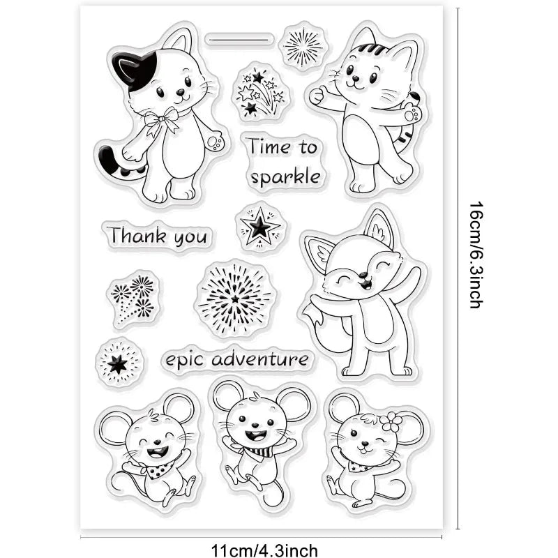 Easter Themed Silicone Clear Stamps Transparent Stamps for Birthday Valentine's Day Party Cards Making DIY Scrapbooking