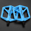 Double DU Bearing Ultralight Bike Pedals with Reflector Bicycle Platform Pedals Anti-Slip Cycling Safety Pedals for Night Riding