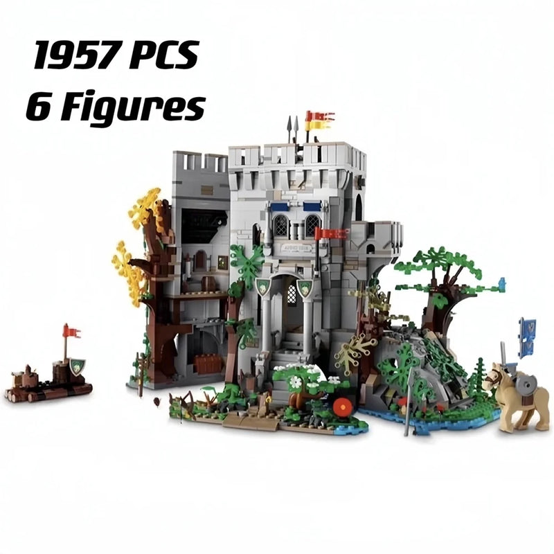 NEW Customized 1957PCS MOC European Medieval Castle DIY creative ideas Children's Toys Birthday Gift Christmas Building Blocks