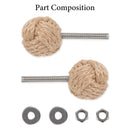 Hemp Rope Drawer Knobs Round Handmade Cabinets Dresser Handles Wood Kitchen Cupboard Wardrobe Door Pulls for Furniture