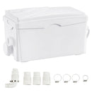 SucceBuy Macerator Pump 350W 6000L/h Flow 23 ft/7 m Head Macerator Sewerage Sump Pump with 3 Water Inlets Water Disposal Machine