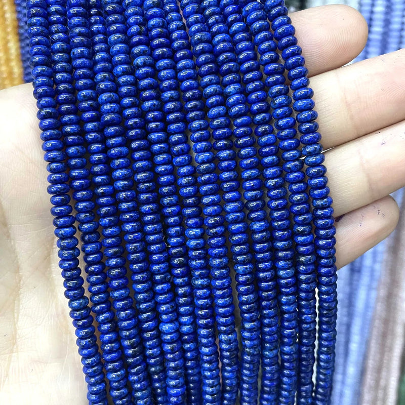 Natural Agates Tiger Eye Chalcedony Jades Stone Round Rondelle Spacer Beads For Jewelry Making Diy Bracelet Accessories 2X4mm