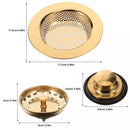 Drainage Management Kit Gold Sink Basket Home Improvement Clog Prevention Drain Strainer Multifunctional Sink Use