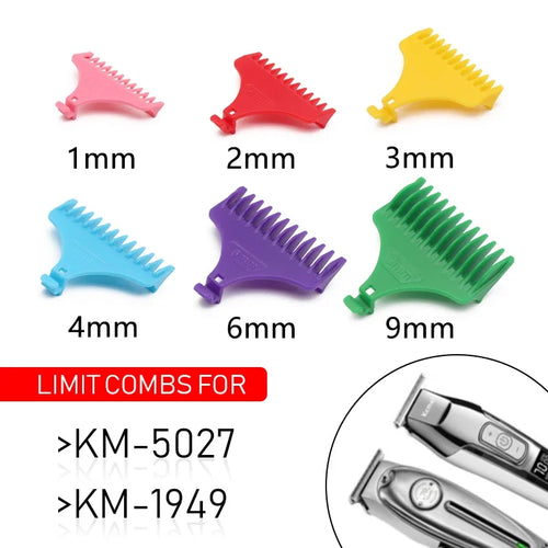 Für Kemei KM-5027 1949 5098 9163 5021 etc. Professioneller Haarschneider, mehrfarbiger Begrenzungskamm, universelles Friseurzubehör