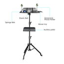 Projector Tripod Stand Laptop Adjustable Height 23 to 63" DJ Mixer Standing Desk Outdoor Computer Desk Stand with Tray 90-145CM