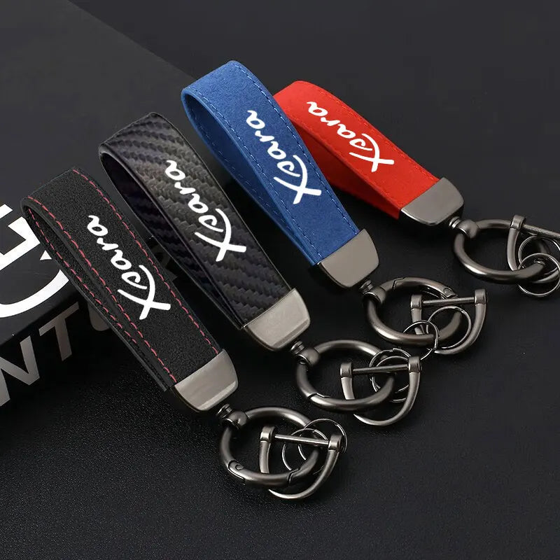 Car Keychain Horseshoe Buckle Keyring Personality Fashion Pendant Fashing Decoration Gift For Citroen Xsara Auto Accessories