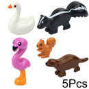 City Animal Building Blocks Duck Swan Pig Cat Figures Bird Dog Zoo Farm Accessories Small Particles Bricks Set Kid Toys Gifts