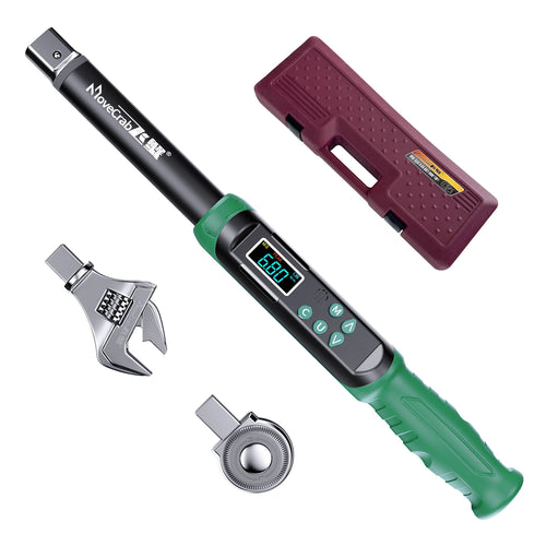 The Calibrator | Precision Digital Torque Wrench with Interchangeable Ratchet & Open-End Heads