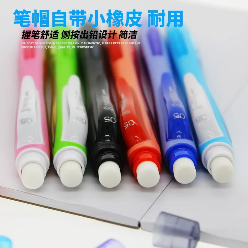 Japanese Uni Mechanical Pencil 0.5mm Candy Color Press Writing Primary School Students Practice Writing Automatic Pencil Station