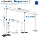 3X6M Double Crossbar Pipe&Drape Backdrop Stand Applicable To Centers for Wedding Curtain Decoration Portable Aluminum Pipe Kit