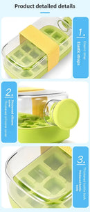 2 in 1 Ice Cube Tray Water Bottle Portable Ice Maker Mold Press Water Fill Ice Bucket Box for Summer Drinks