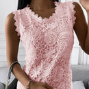 Summer Elegant Floral Lace Vest Fashion Lady&