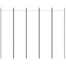 White 5-Panel Divider 250x200 cm Fabric Home decoration products, partition screens, privacy screens