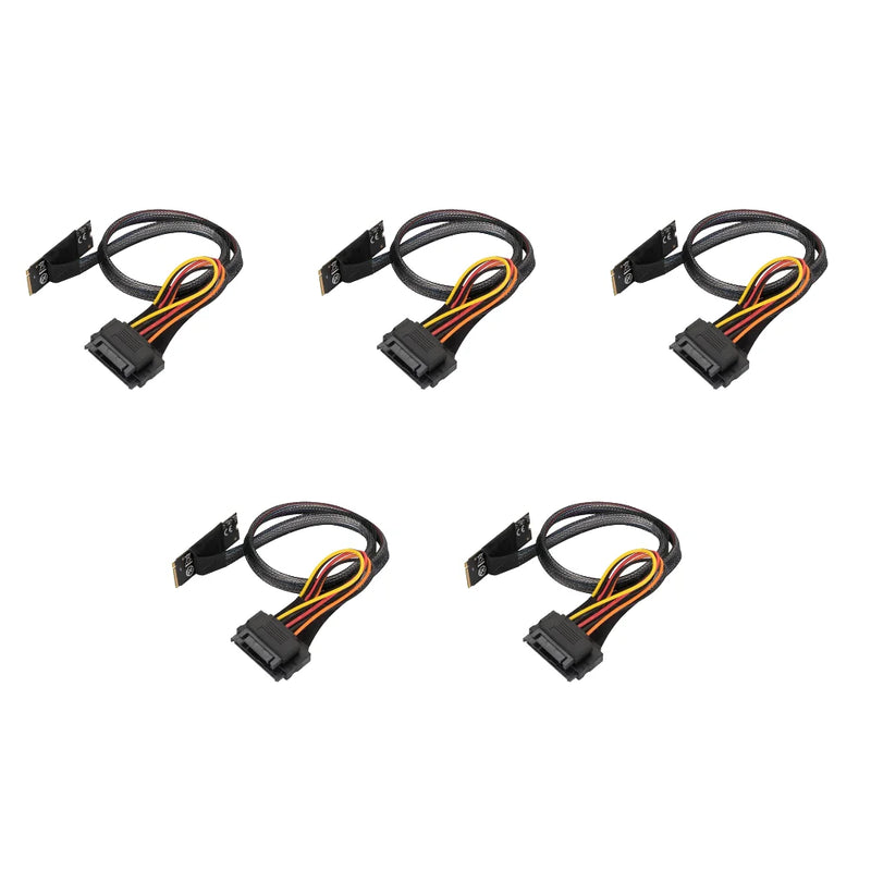 M.2 M-key to U.2 (SFF-8639) Cable with 15-pin SATA  15-Pin Female Connector for 2.5 inch NVMe SSD Hard Disk Adapter Connector