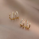 Neue trendige Kristallklaue Ohrstecker für Damen Voll Strass Elegant Koreanische Mode Mädchen Luxuriöser Ohrschmuck Ausgefallene Ohrringe