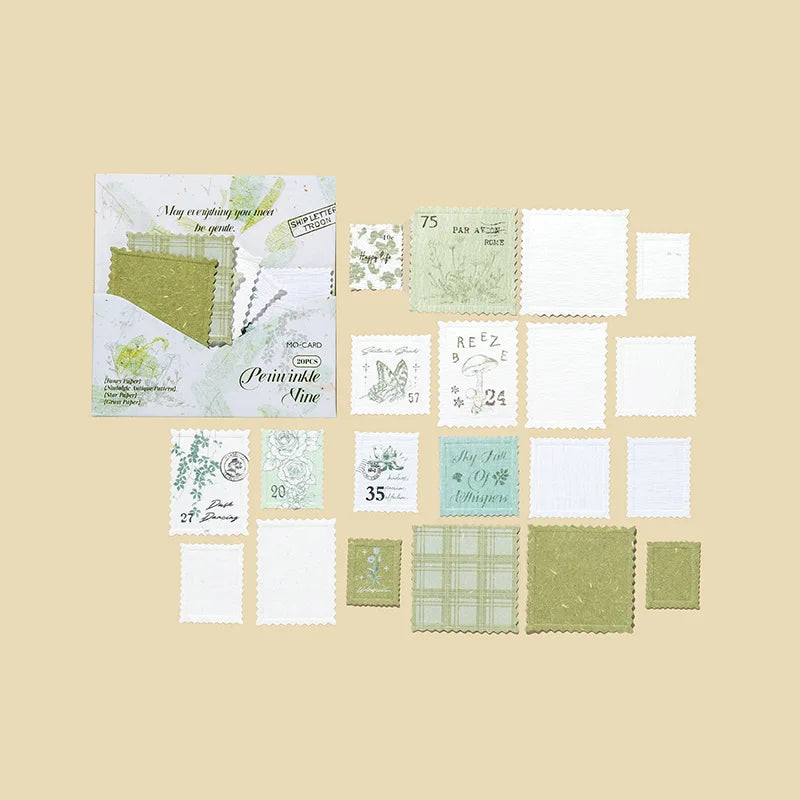 20pcs/lot Kawaii Stationery Stickers Interpaper Stamps DIY Junk Journal Paper stickers Planner Decorative Mobile stickers