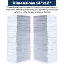 79142 Shop Towels 14"x12", 150 Count (Pack of 1), Cotton, White