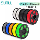 SUNLU PLA PETG PLA Plus Filaments 10 Rolls 3D Filament 1KG/roll 1.75mm 100% Filament Lines Up Neatly For 3D Printing From EU US