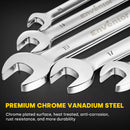 Enventor 14 Pieces Ratcheting Wrench Set 180° Flex Head Metric 6-19mm Combination Ratchet Wrenches Set Rolling Pouch For Garage
