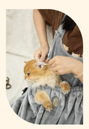Cat Carrier Apron with Holes Outdoor Travel Small Cat Dogs Hanging Chest Bag Sleeping Pocket Winter Plush Pets Carrier Pouch