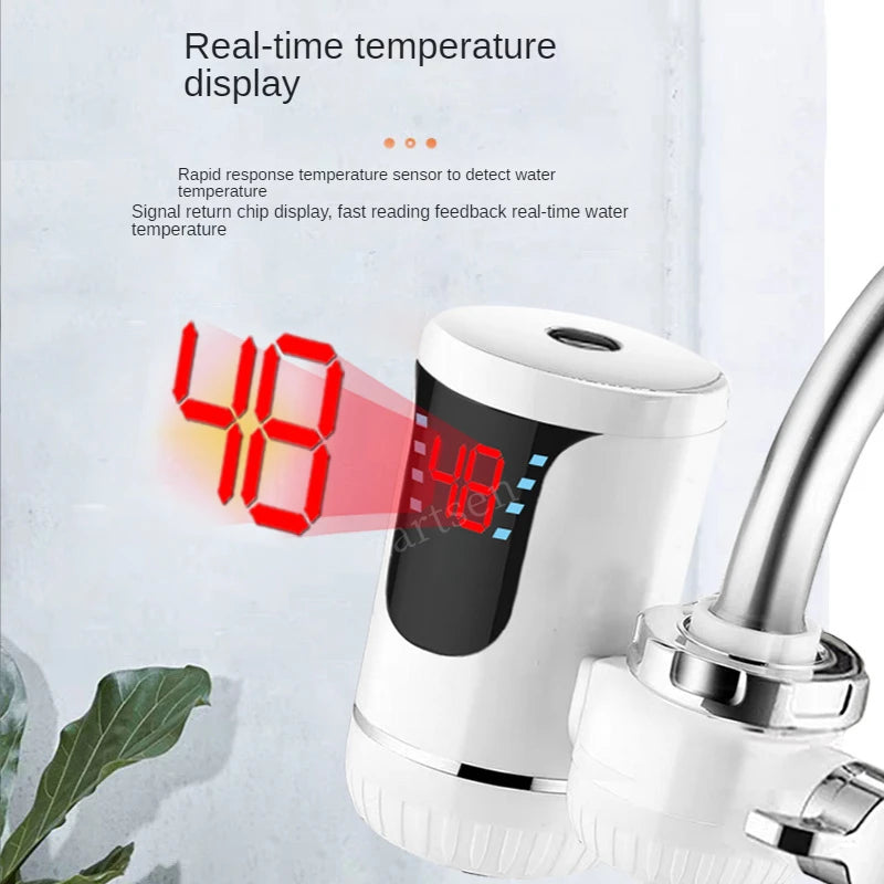 3000W Electric Water Heater Tap Instant Hot Water Faucet Heater Cold Heating Faucet Tankless Instantaneous Water Heater