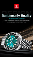 POEDAGAR Luxury Brand Men Clock Date Week Fashion Quartz Male Wristwatch Luminous Waterproof Stainless Steel Men's Watches Reloj