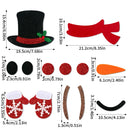 Christmas Door Window Stickers DIY Felt Cloth Elk Snowman Santa Claus Wall Sticker Noel Christmas Decoration Happy New Year 2025