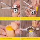 304 Metal Egg shell Opener Eggshell Cutter Double Head Egg Topper Shell Opener Boiled Raw Egg Creative Kitchen Tools Accessories