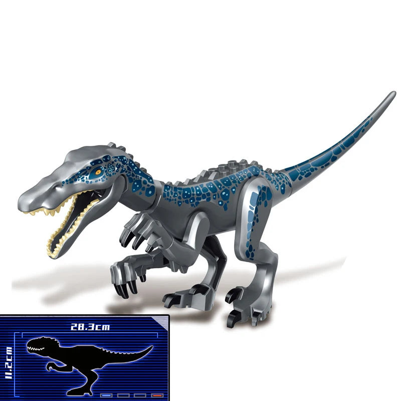 Jurassic Dinosaur Park Dinos World Building Blocks Animals Tyrannosaurus Rex Indominus I-Rex Blue Figures Triceratops Toys