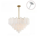 The Amber Orbit | Tiered Glass Chandelier with E14 Sockets