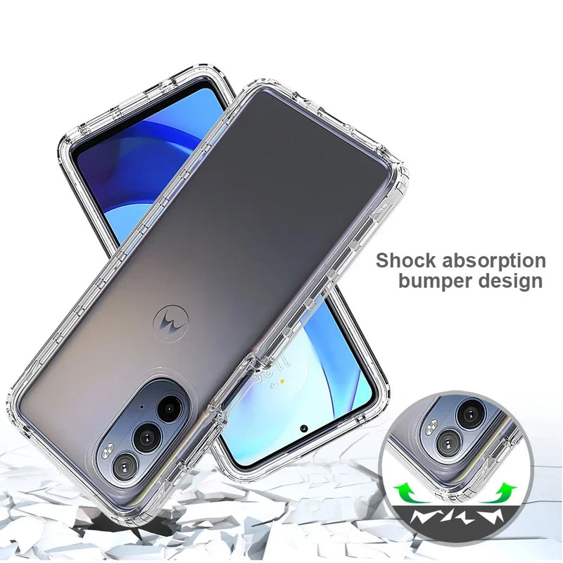 Candy Color Transparent Case for Motorola Moto G Stylus 5G 2022 2023 Shockproof Protection Hybrid Shell Dual Layer Back Cover