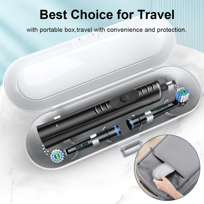 Electric Toothbrush for Adult Rotary Rechargeable Electric Toothbrush Teeth Whitening Rotating Electric Toothbrush with 8 Heads