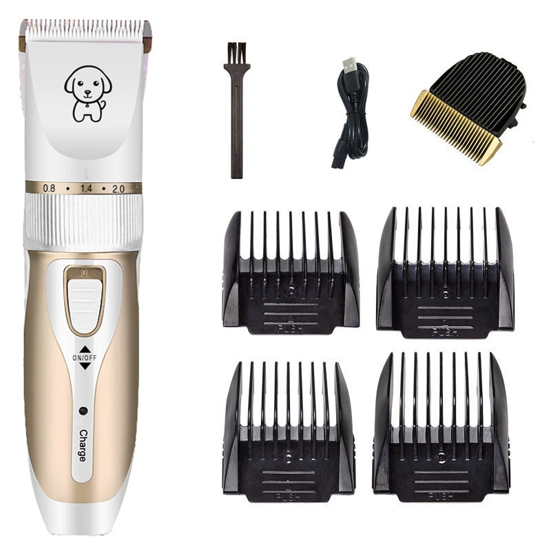 Dogs Clipper Grooming Clipper Kit USB Professional Rechargeable Low-Noise Clipper For Dog  Pets Hair Trimmer Display Battery