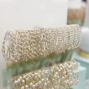 Vlen Stackable Pearl Bracelet for Women Trendy Summer Jewelry Gold Color Ball Beads Strand Pulseras Accessories