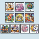 5D DIY Partial Special Shaped Drill Diamond Painting Kit Animal Halloween Decoration Christmas DIY Painting Decor 30/40X40/30CM